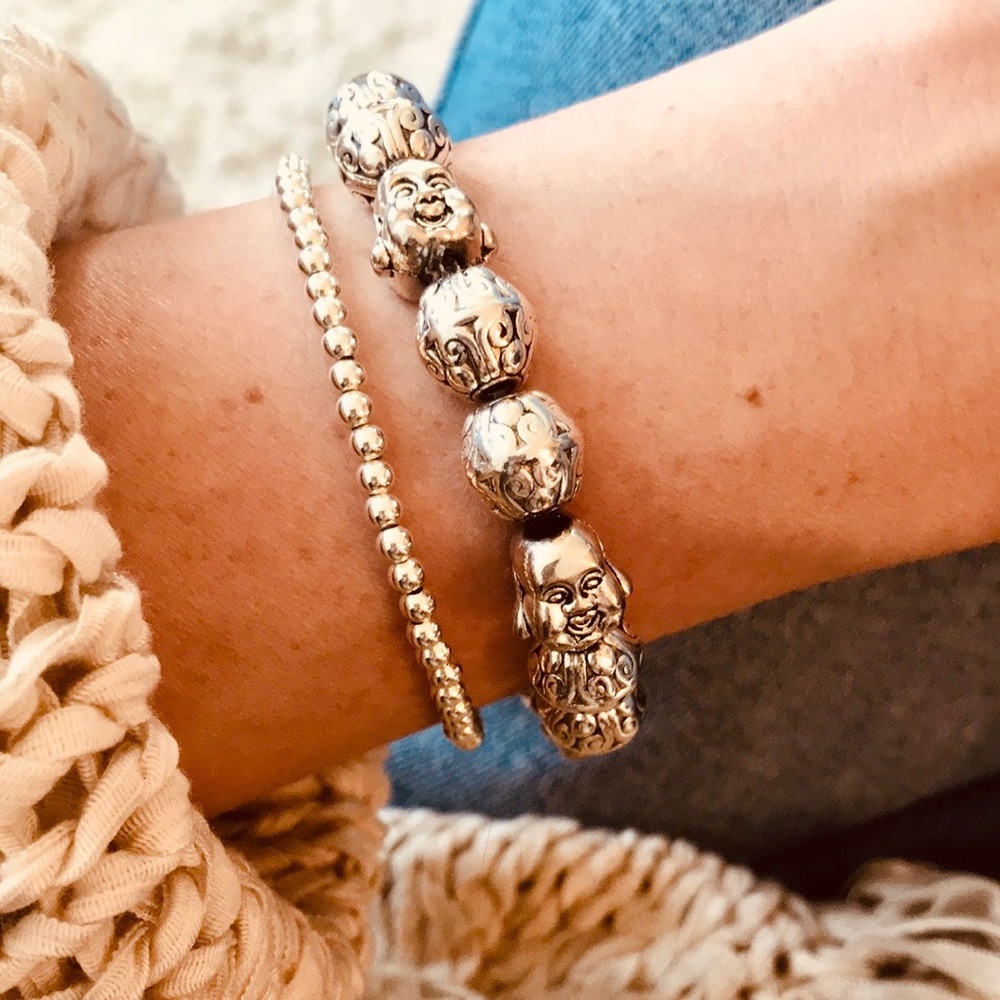 Tibetan Hematite Buddha Bracelet ✨
